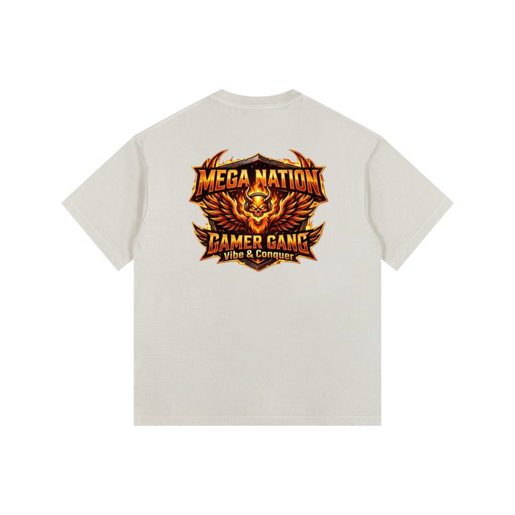 MNA Vibe & Conquer (Front and Back Logo) Oversized Cotton T-Shirt (9 colors)