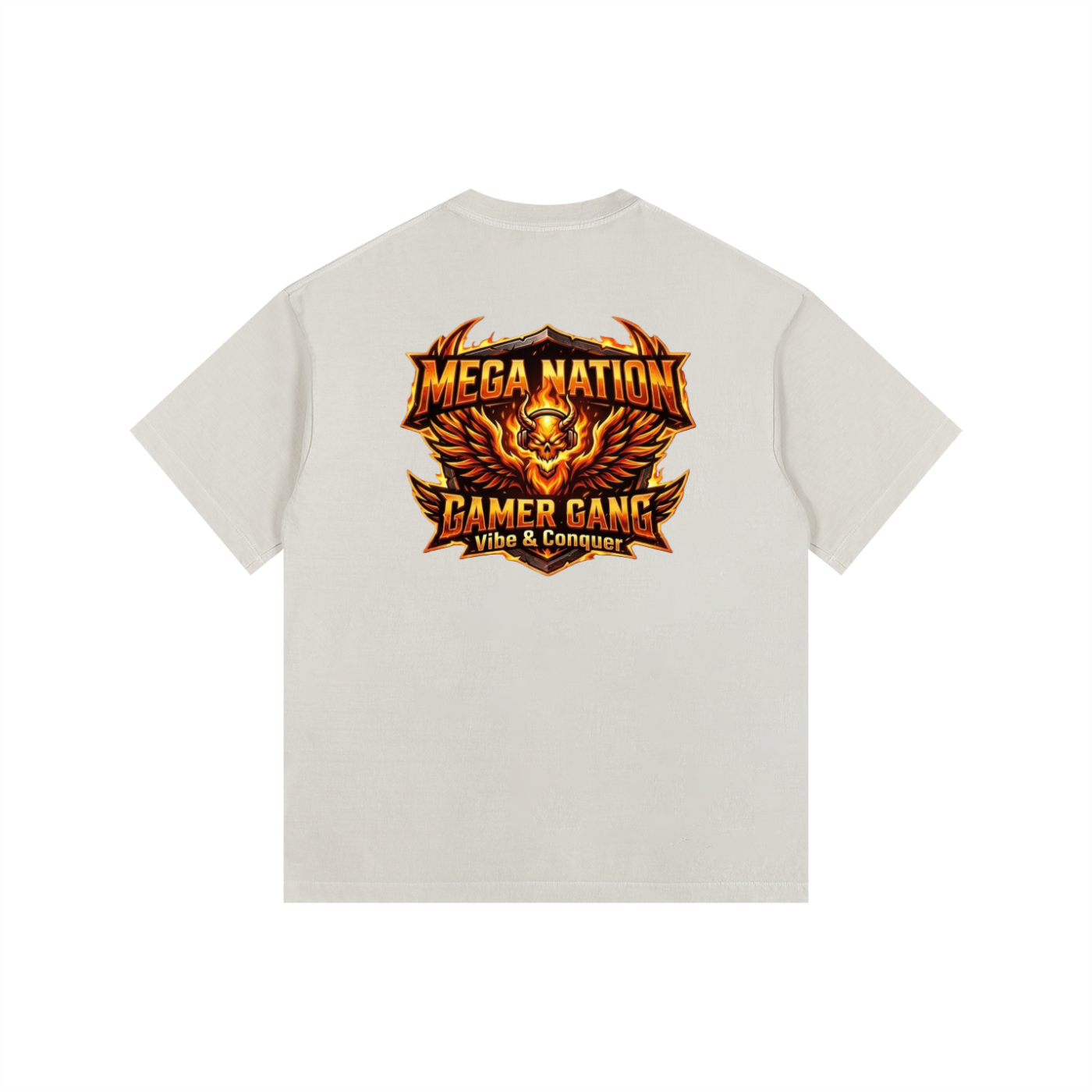 MNA Vibe & Conquer (Front and Back Logo) Oversized Cotton T-Shirt (9 colors)