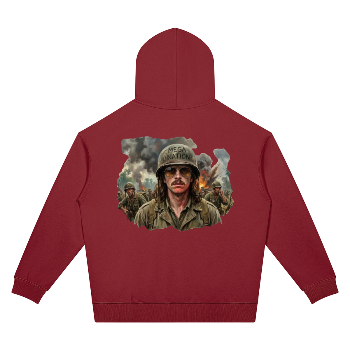 Mega Nation War Stories Unisex Oversized Drop Shoulder Hoodie (7 colors)
