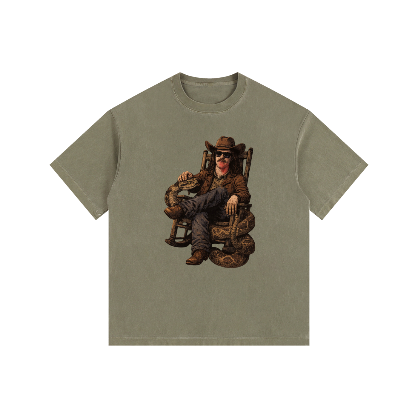 MegaSlanger Rattlesnake versized Cotton T-Shirt (9 colors)
