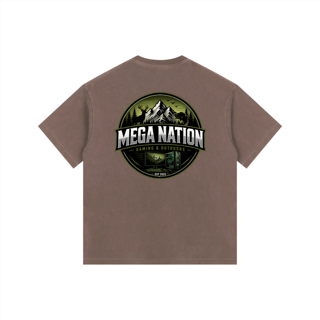MNA Gaming & Outdoors (Front and Back Logo) Oversized Cotton T-Shirt (8 colors)