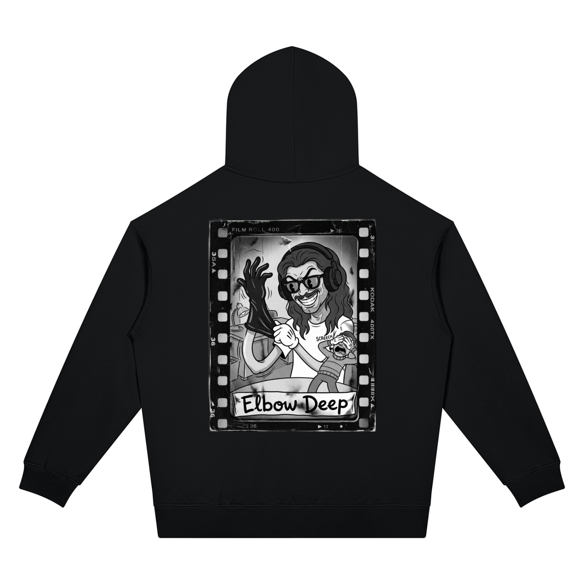 Elbow Deep Film Roll Unisex Oversized Drop Shoulder Hoodie (7 colors)