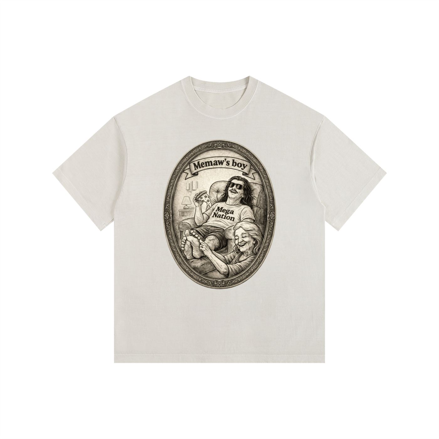 Mega Nation Memaw's Boy Oversized Cotton T-Shirt (11 colors)
