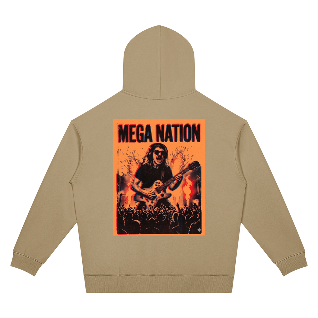 Mega Nation Gamer Guitar Unisex Oversized Drop Shoulder Hoodie (7 colors)