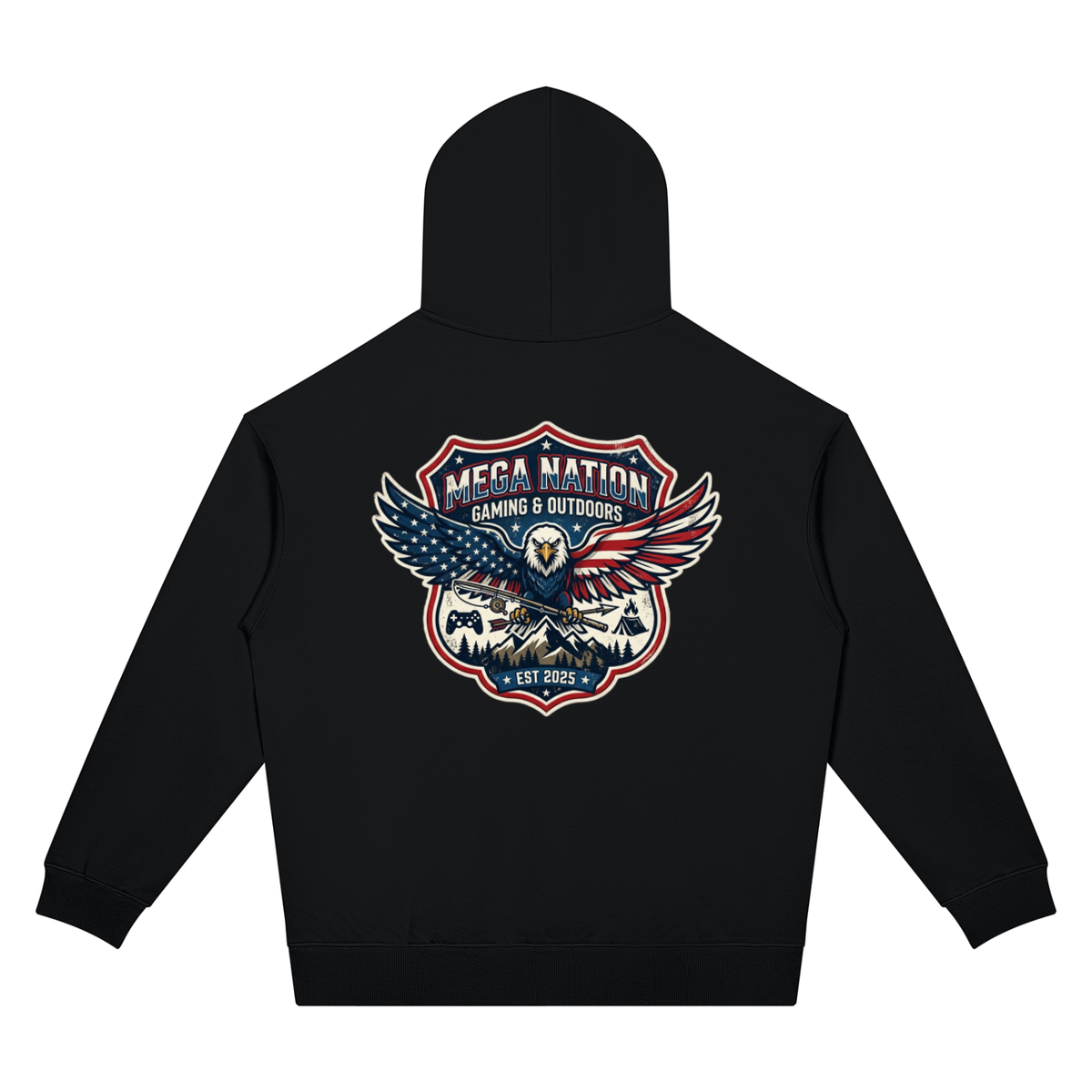 Mega Nation Eagle Unisex Oversized Drop Shoulder Hoodie (7 colors)