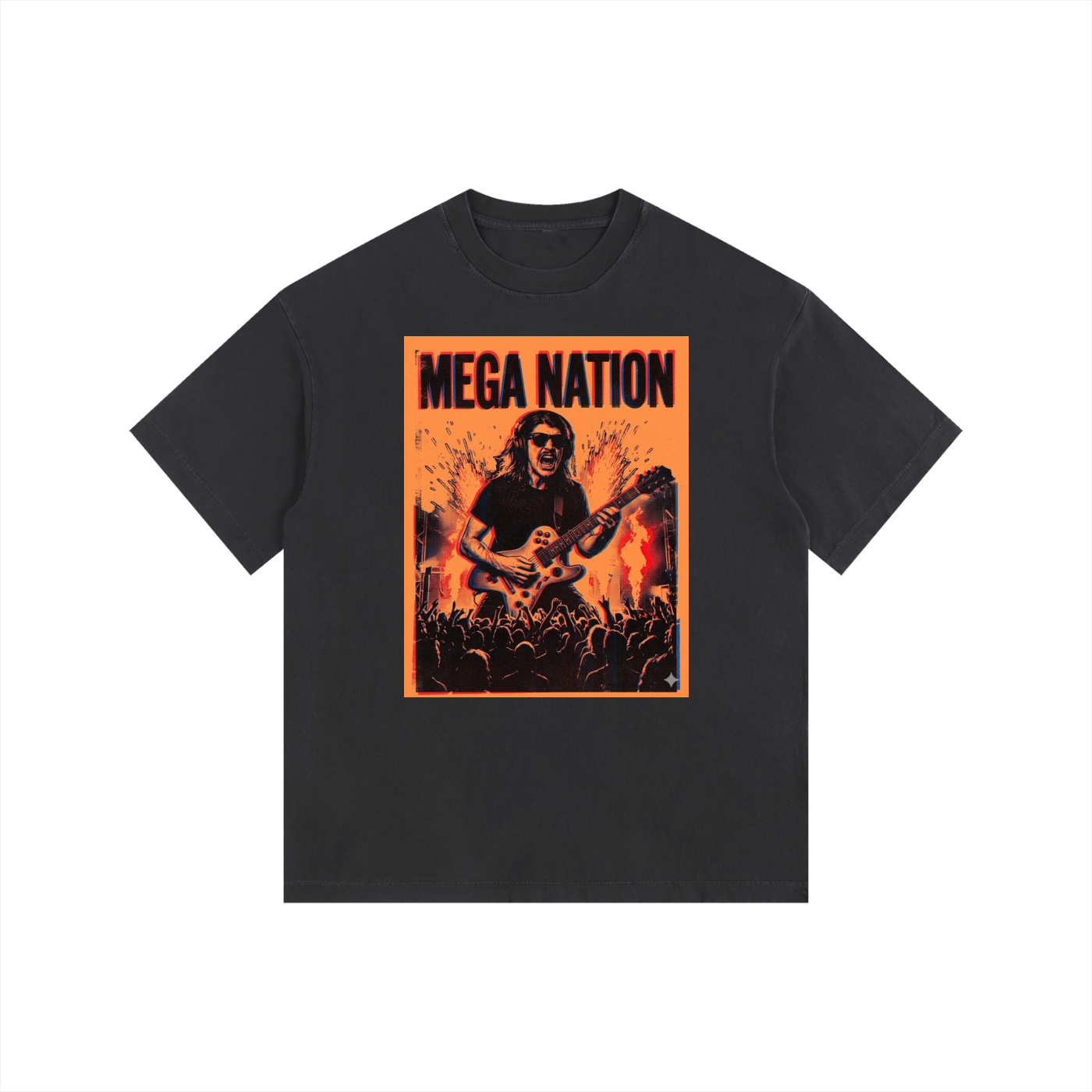 Mega Nation Gamer Guitar Oversized Cotton T-Shirt (5 colors)