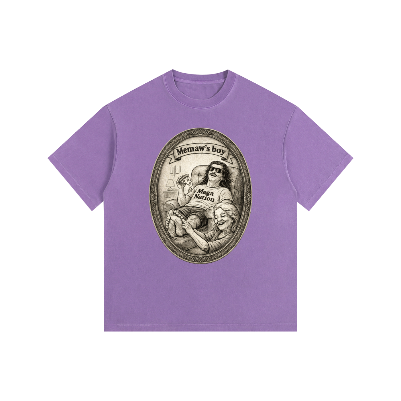 Mega Nation Memaw's Boy Oversized Cotton T-Shirt (11 colors)