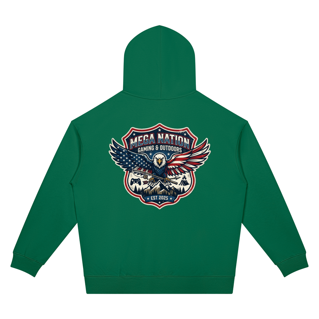 Mega Nation Eagle Unisex Oversized Drop Shoulder Hoodie (7 colors)