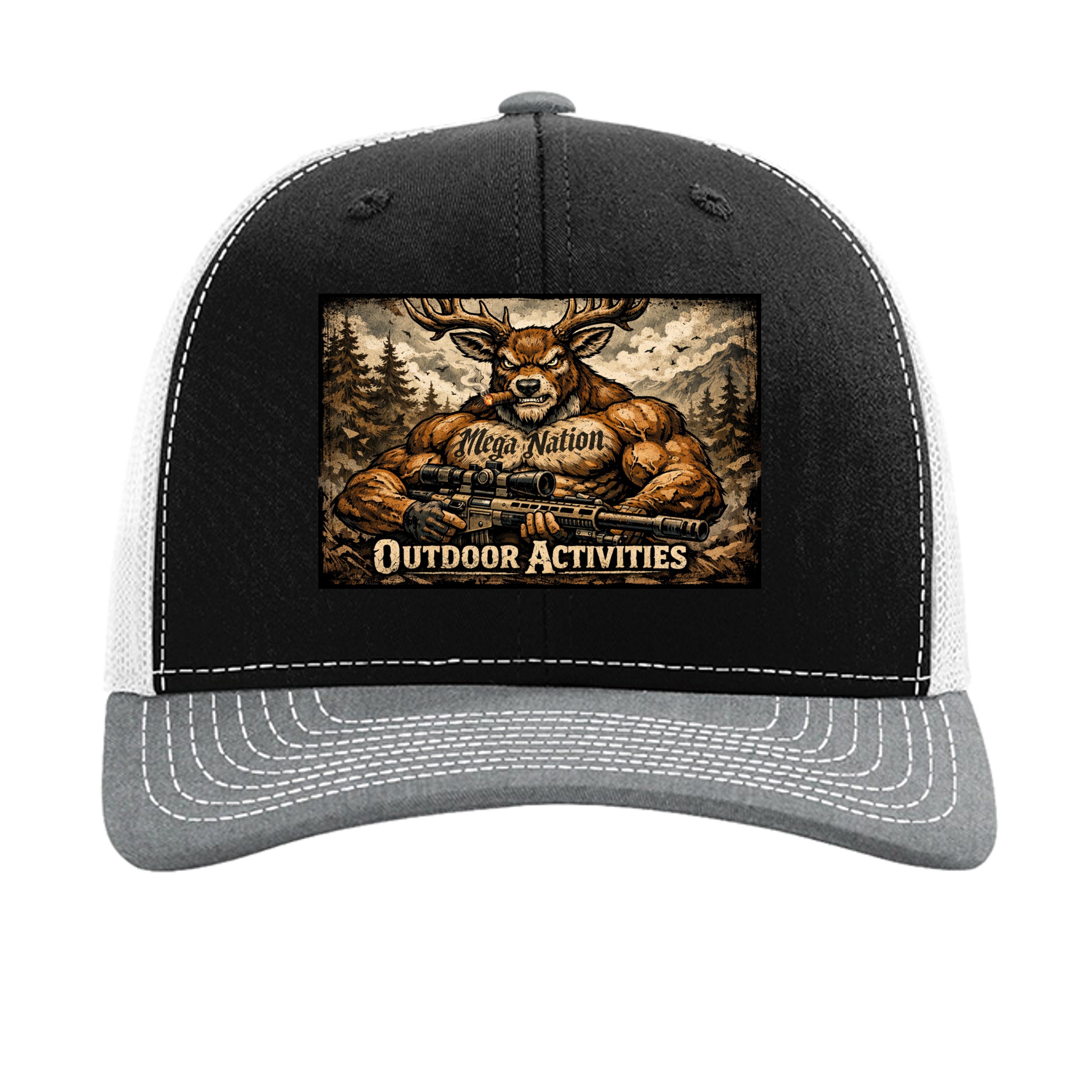 Black/ White/ Heather Grey - 112 - FRONT