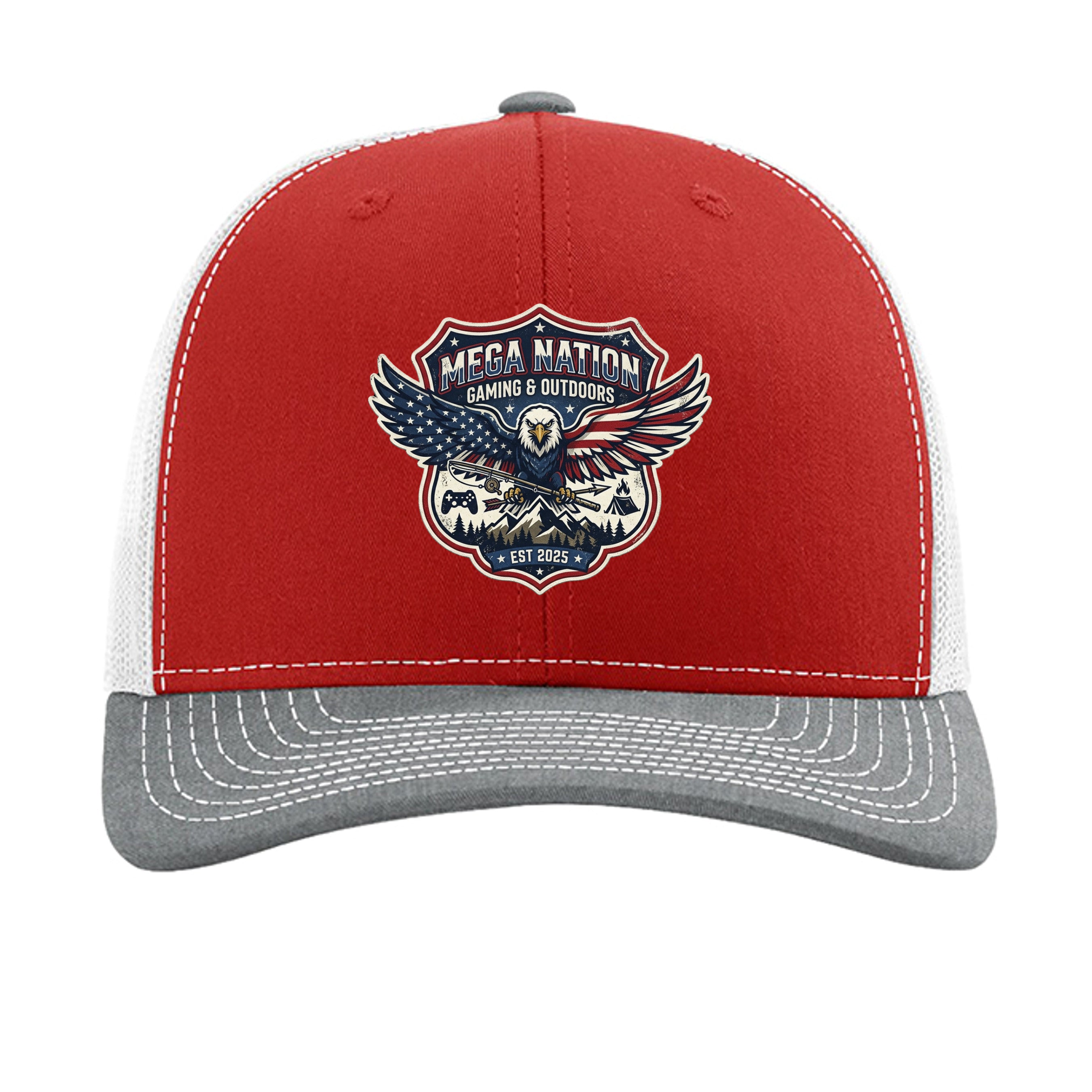 Red/ White/ Heather Grey - 112 - FRONT