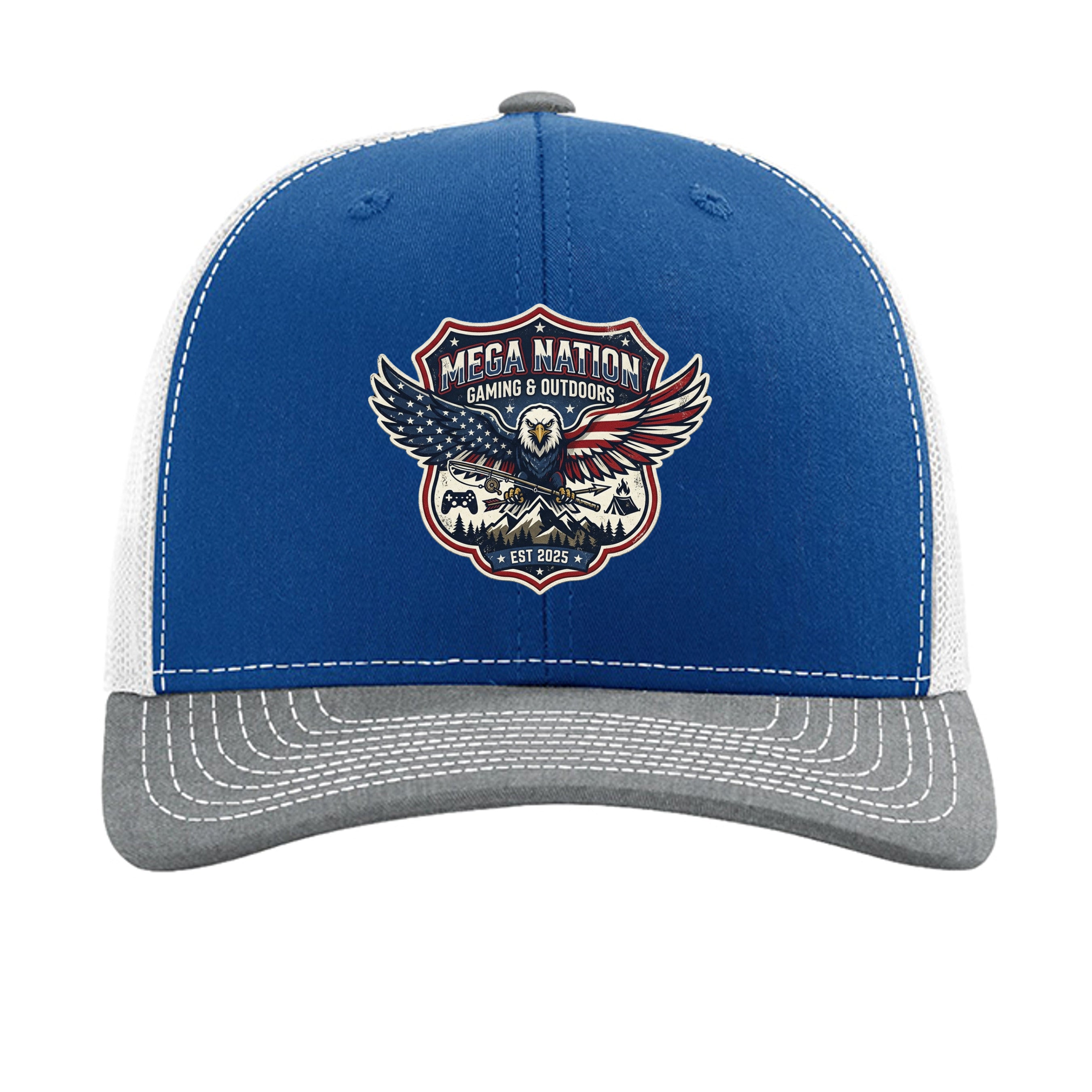 Royal/ White/ Heather Grey - 112 - FRONT